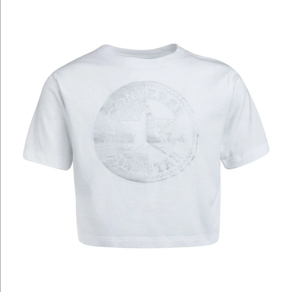 NWT Converse Cropped T-Shirt. Big girl size M, can fit a women size XS - S.
